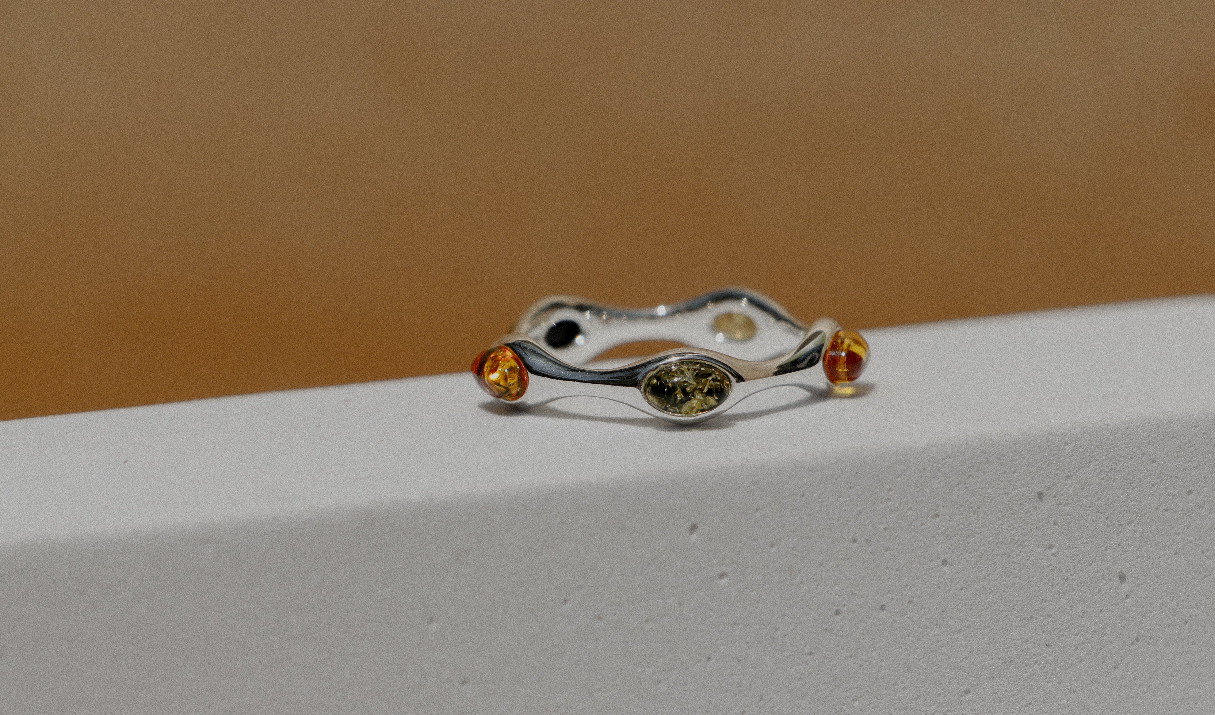 Amber 925 Sterling Silver Ring